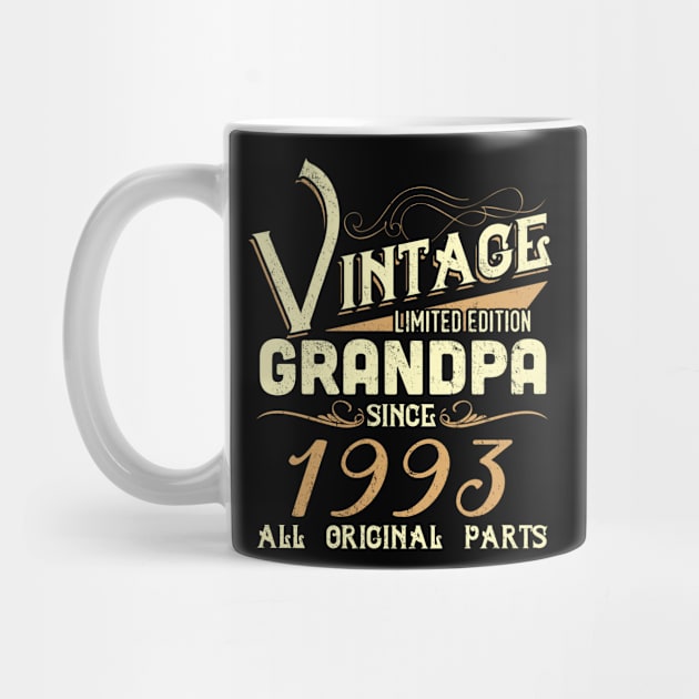 Vintage Grandpa Since 1993 Funny Man Myth Legend Daddy by johnbbmerch